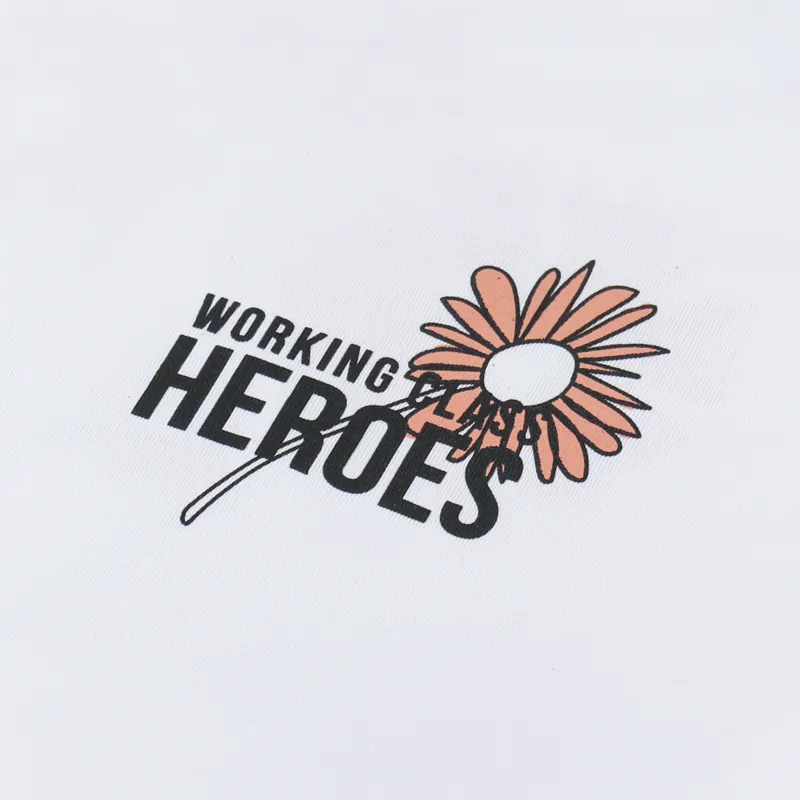 Working Class Heroes Spring Flowers T Shirt White-5